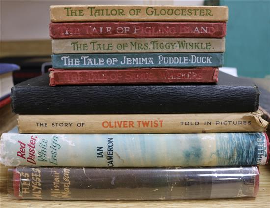 HMS Ulysses signed Cory Alistair MacLean, Beatrix Potter books etc